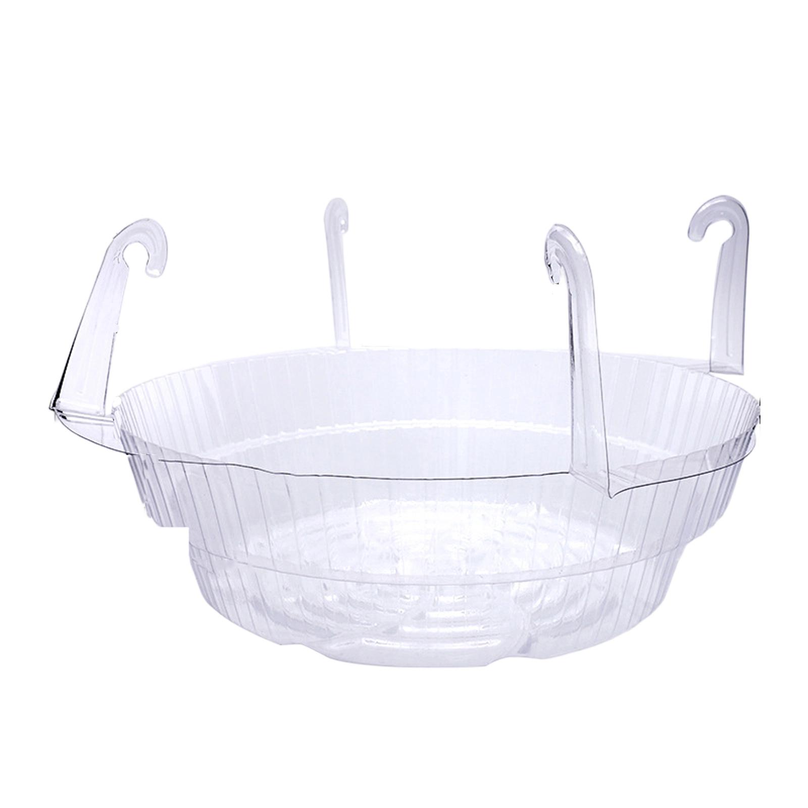 12 Inch Clear Plastic Plant Pot Saucer Hanging Basket Drip Tray Garden Planter Base for Indoor Outdoor Use Durable One Size