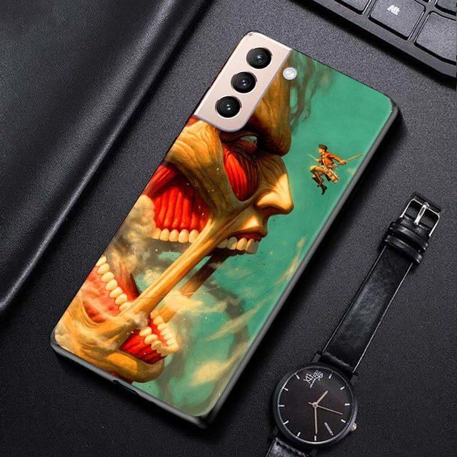 

Силиконовый чехол для Samsung Galaxy S22 S21 S20 Ultra Fe S10 S9 S8 Plus 4g 5g S10e S7 Edge Cover Attack On Titan Eren For Samsung S22 Plus