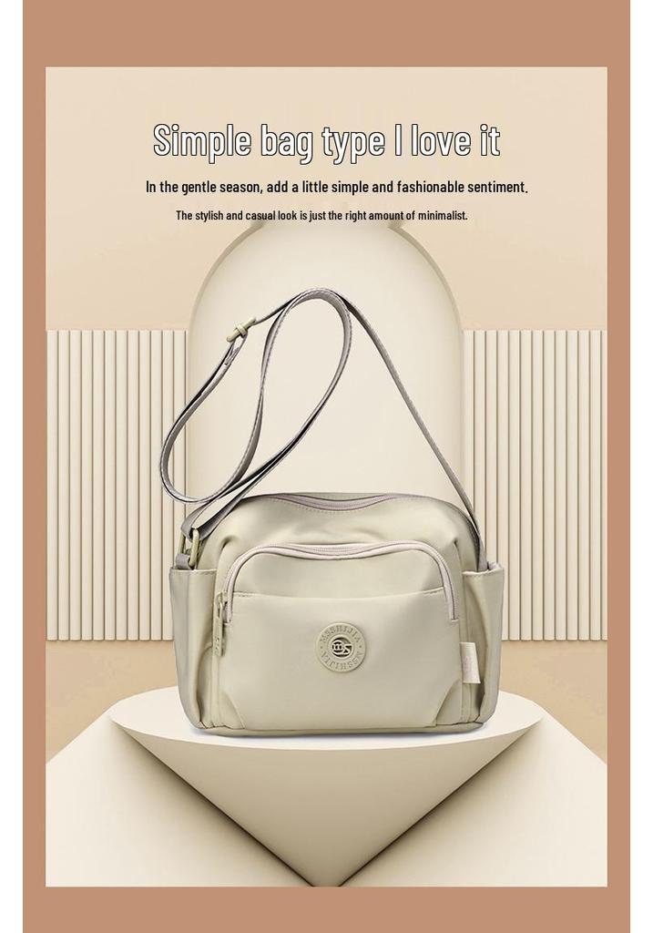 Sac bandoulière léger en nylon pour femme 2026 - Résistant à l'usure, Multi-couches, Polyvalent pour le quotidien et les trajets