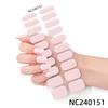 Hot Sell Custom Logo HEMA-Free Gel Polish Nail Stickers New Solid Color Styles Semi Cured Gel Nail Wraps 20 Gel Nail Strips
