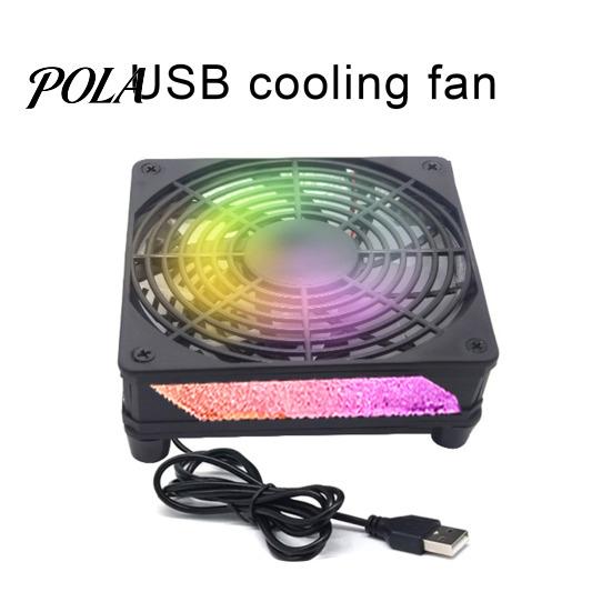 Desktop Cooling Fan USB Computer Mini Single/Dual 1800RPM Mute Heat Dissipation Small Space CPU Cooler Accessories for Android TV Box Router SingleFan