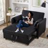 [With Sleep Function] Multifunctional, Two-Seater Pull-Out Sofa Bed, 3-Level Adjustable Backrest, Water-Repellent PU Material