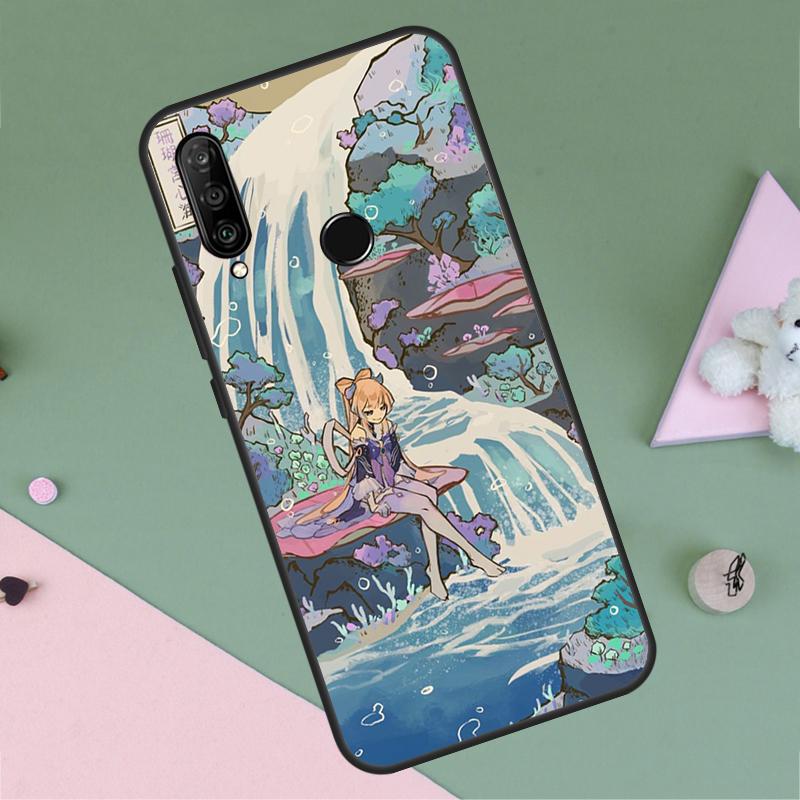 Sangonomiya Kokomi Genshin Impact For Huawei P20 P40 Lite P60 P30 Pro Nova 5T 9 10 SE 12s 12i 11i Y90 Y70 Y60 Y61 Y72 Y91 Case