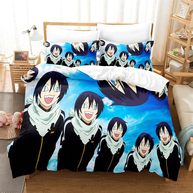 3D Printed Noragami Yato Bedding Set,Duvet Cover Comforter Bed Set Quilt Cover Pillowcase,King Queen Twin Size Boys Girls Adults
