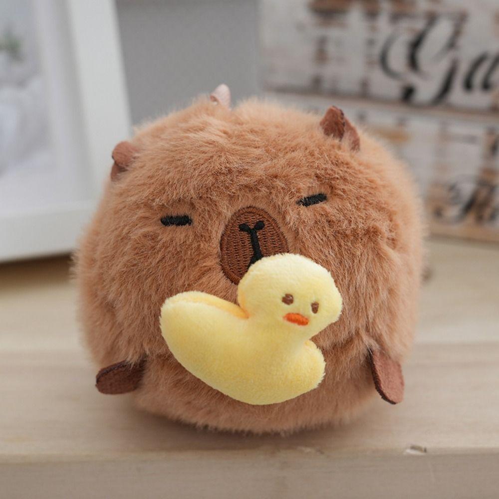 

Soft Doll Capybala Plush Doll Keychain Interactive Pig Doll Bag Pendant Small Pendant style A