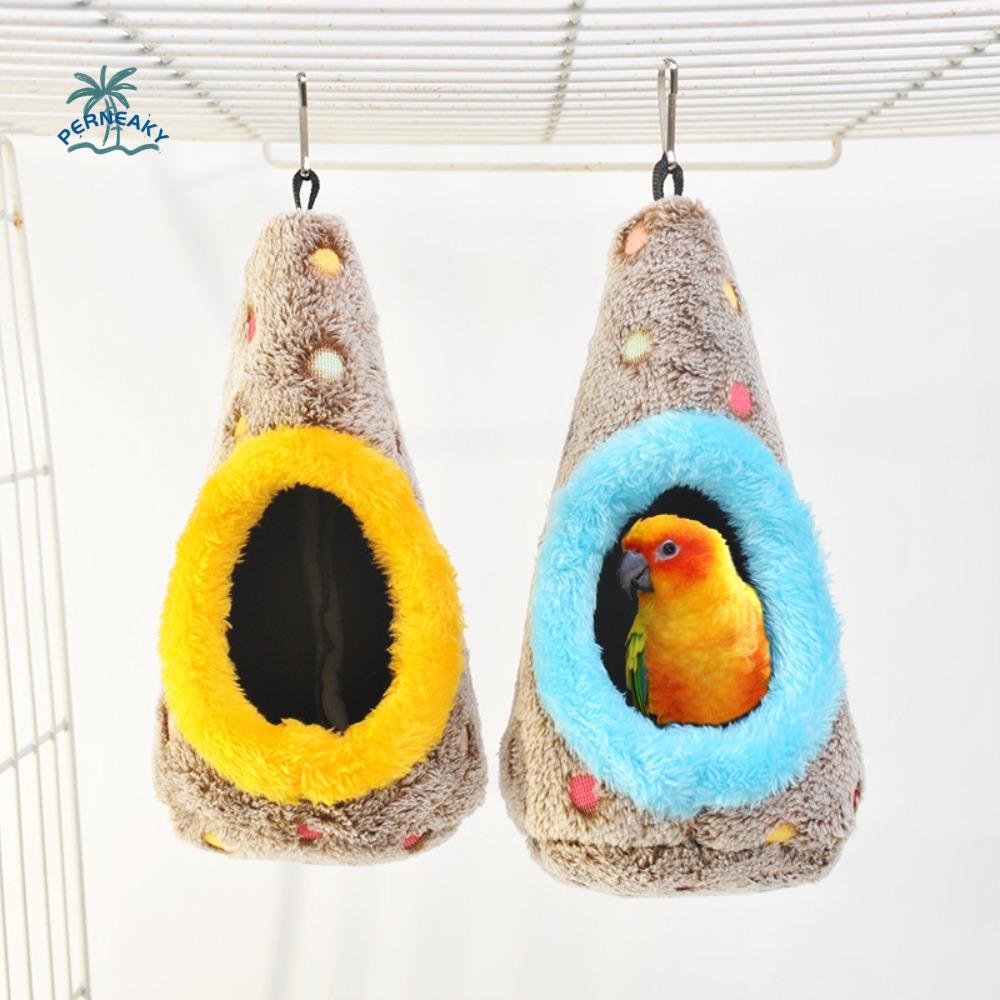 Bird Hideaway Shelter Warm Egg-Shaped Bird Nest Fleece Thickened Hanging Bird Nest Breathable Cozy Bird Hammock For Bird Cage
