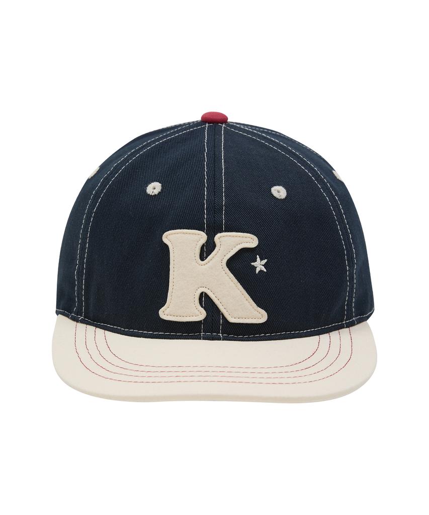WAIKEI K Logo Applique Cap Navy