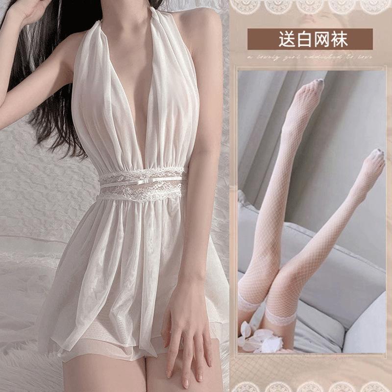 Mesh neck sexy ins wind high value comfortable and breathable