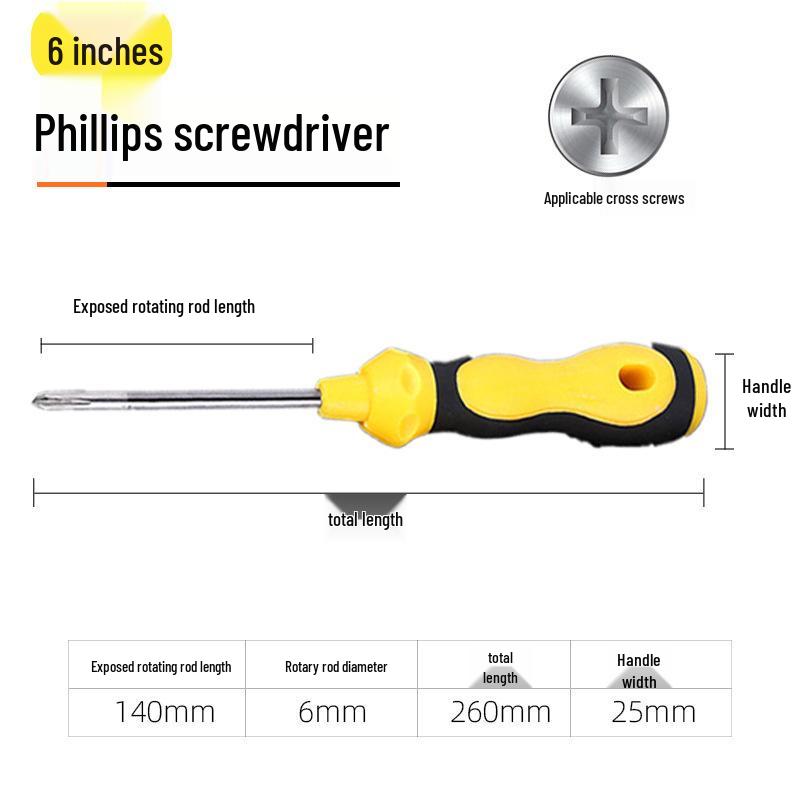 Magnetischer Kreuz- und Schlitzschraubendreher mit Kürbisgriff für den Hausgebrauch