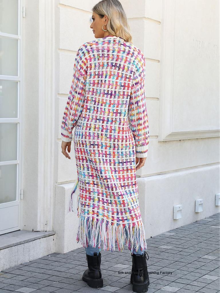 New Spring Arrivals Oversized Ruffled Long Cardigan Sweater Women's  Fashion