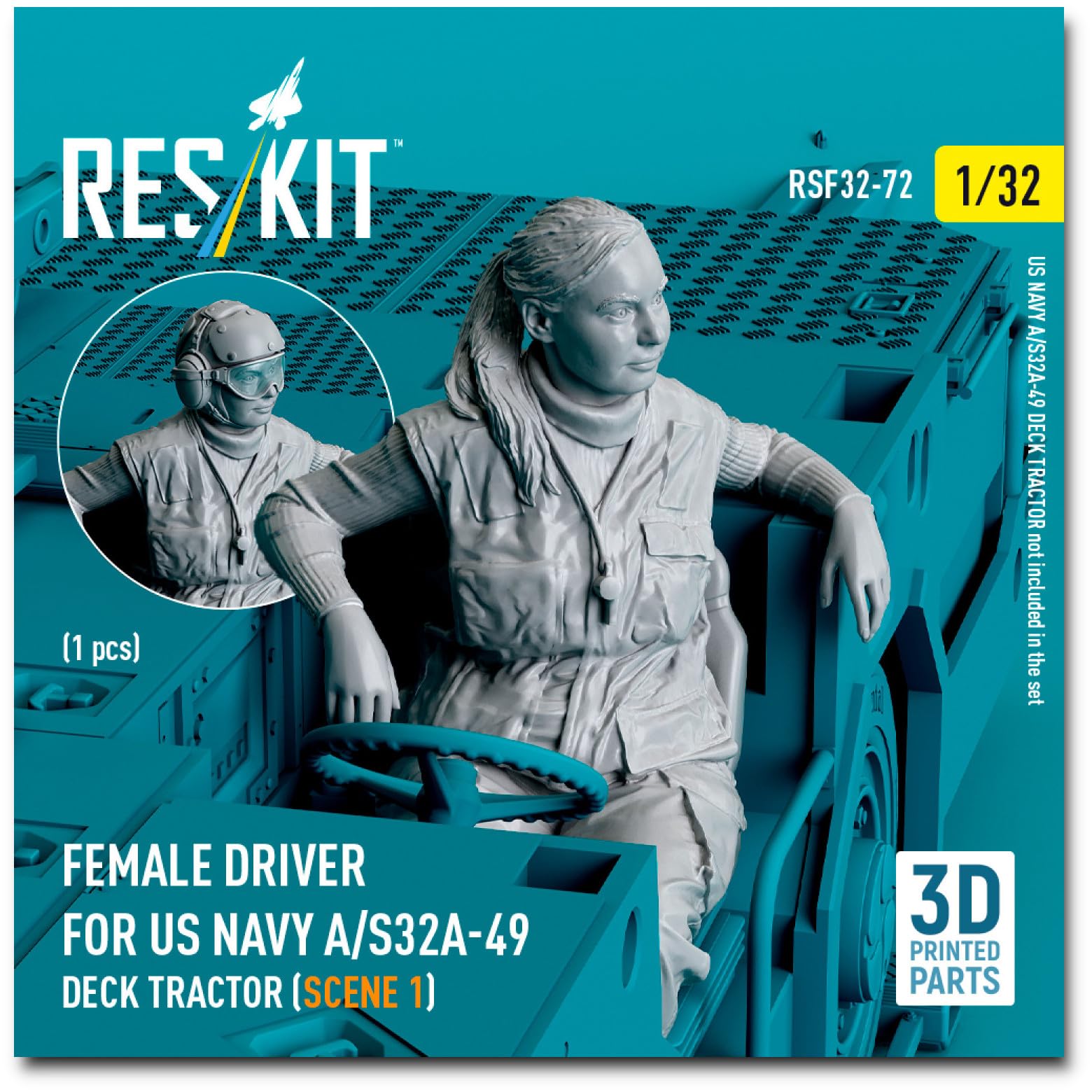 

Reskit масштаб ВМС США Тип водителя 1 3D-печатный смоляной набор 1/32 A/S32A-49 (женский) RSKF32-0072 (Самолет)