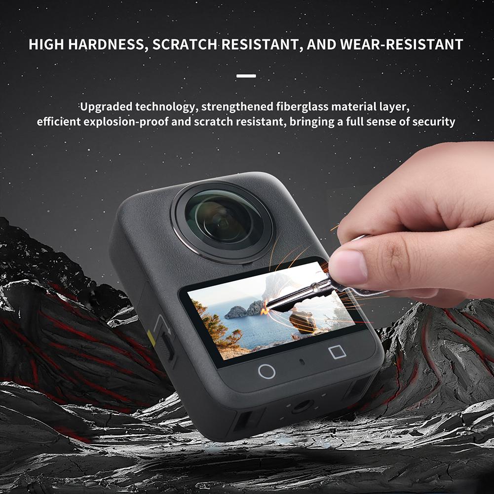 2 PCs Screen Protector Anti-Fingerprint High Hardness Tempered Glass Scratch Resistant Tempered Glass Protector for DJI OSMO 360