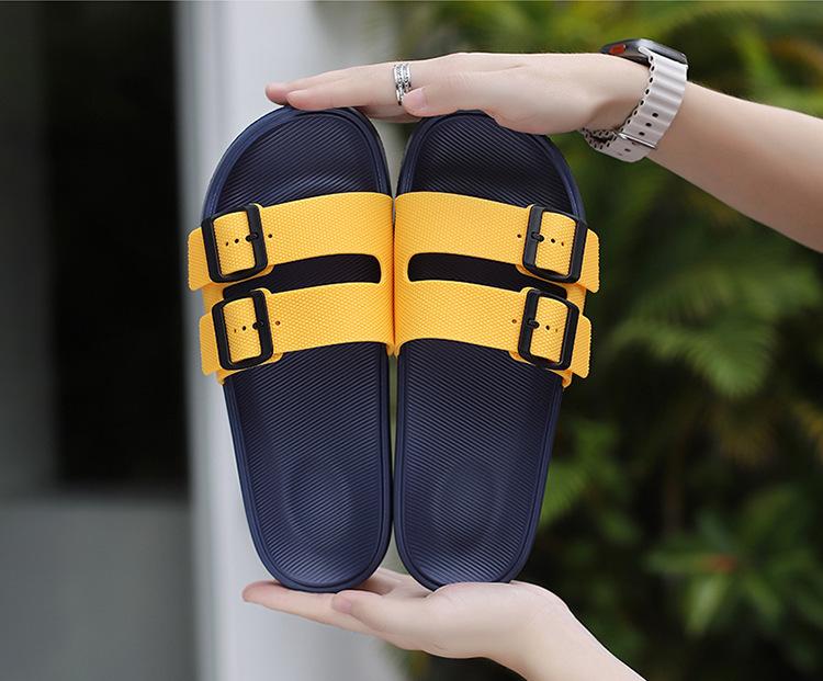 Slippers, new summer fat feet, adjustable soft soles, super comfortable, ins trendy couple sandals, wear one word outside