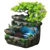 Resin Rockery Waterfall Fountain Indoor Tabletop Zen Garden Fountain Meditation Decor Water Feature Creative Craft Waterfall