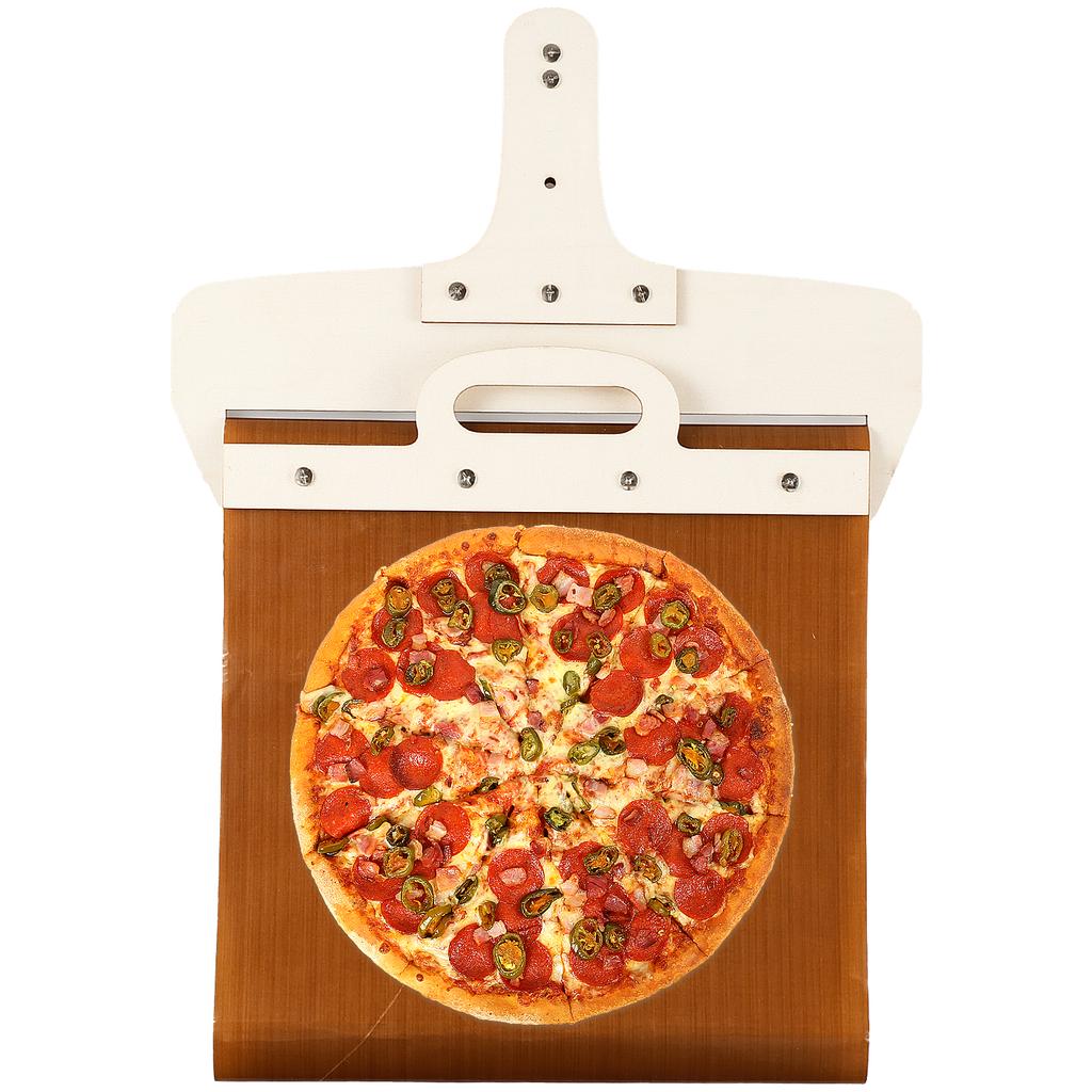 Sliding Pizza Peel Non-Stick Sliding Pizza Shovel with Detachable Wood Handle Effortless To Clean Sliding Pizza Paddle for Oven