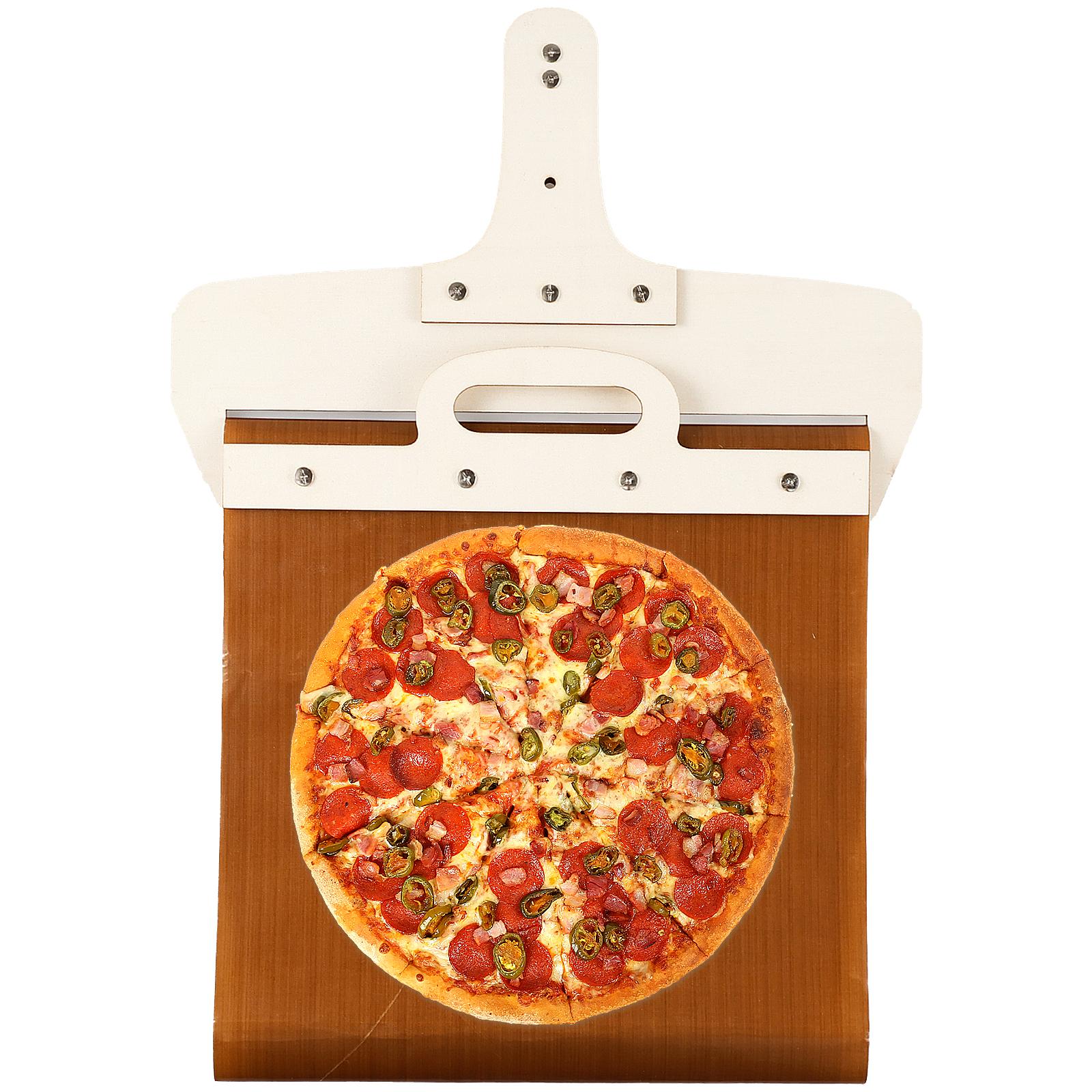 

Sliding Pizza Peel Non-Stick Sliding Pizza Shovel with Detachable Wood Handle Effortless to Clean Sliding Pizza Paddle for Oven