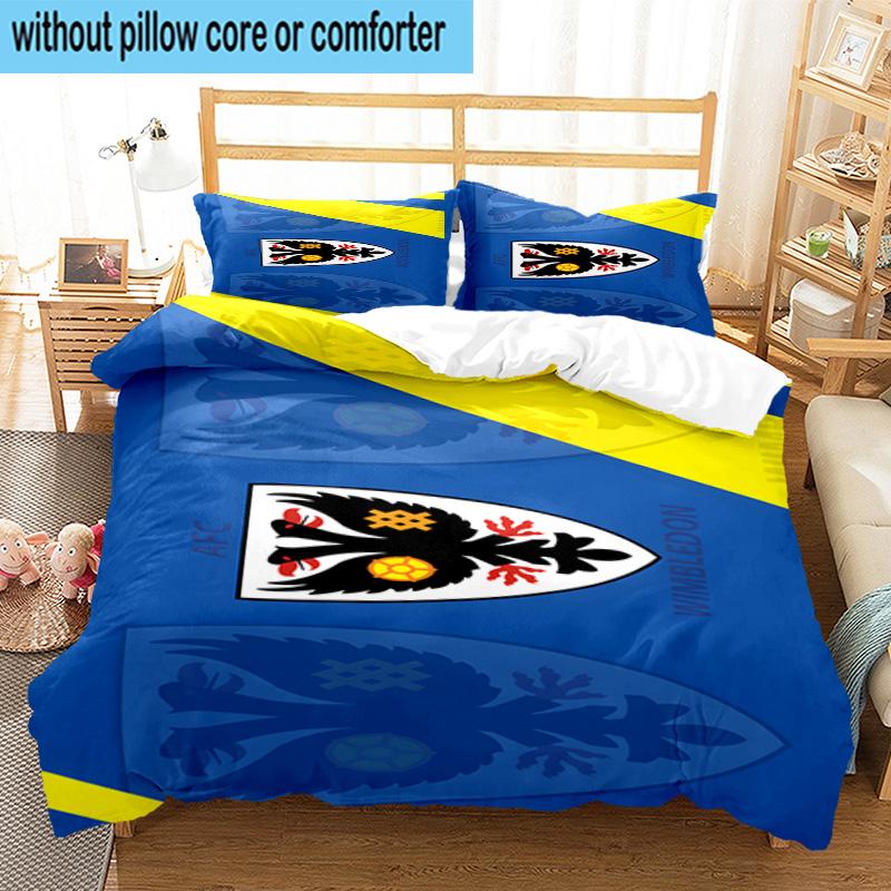 3pcs Afc Crest Printed Bedding Set Duvet Cover Closure Includes 1 Duvet Cover & 2 Pillowcases Bedding Sets Home Decor Gifts