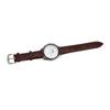 Men Automatic Mechanical Watch Moon Phase 6 Luminous Hands Self Winding Chronograph Display PU Leather Strap Analog