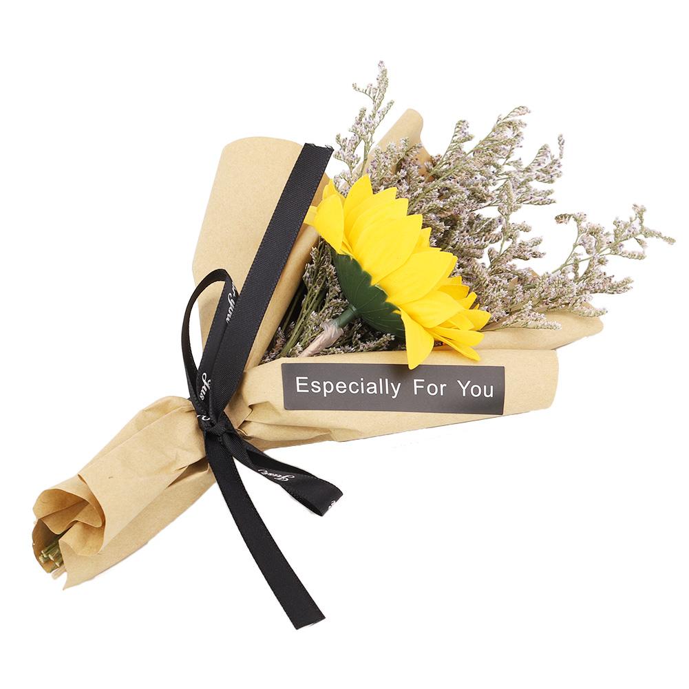 

sunflower Bouquet natural dried flower wedding decoration dried flower holiday gift(Yellow)