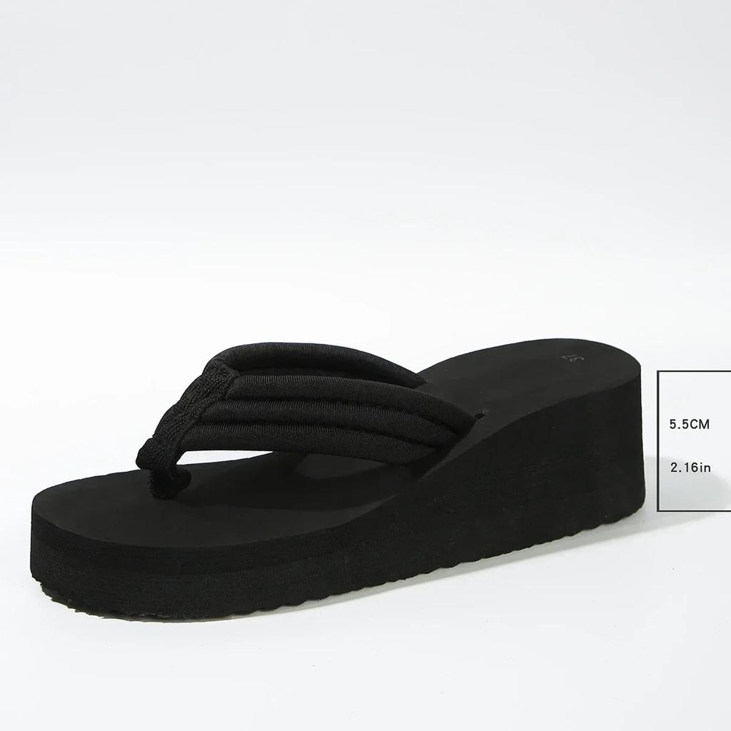 Fashion Ultimate Comfort Black Thick - Sole Flip - Flops - Effortless Style for Summer Days