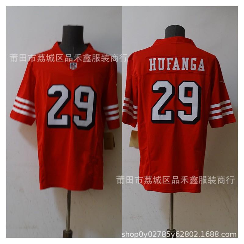 San Francisco 49ers NFL Football Jersey 29 Hufanga Cotton Sports Fan Apparel Men Women