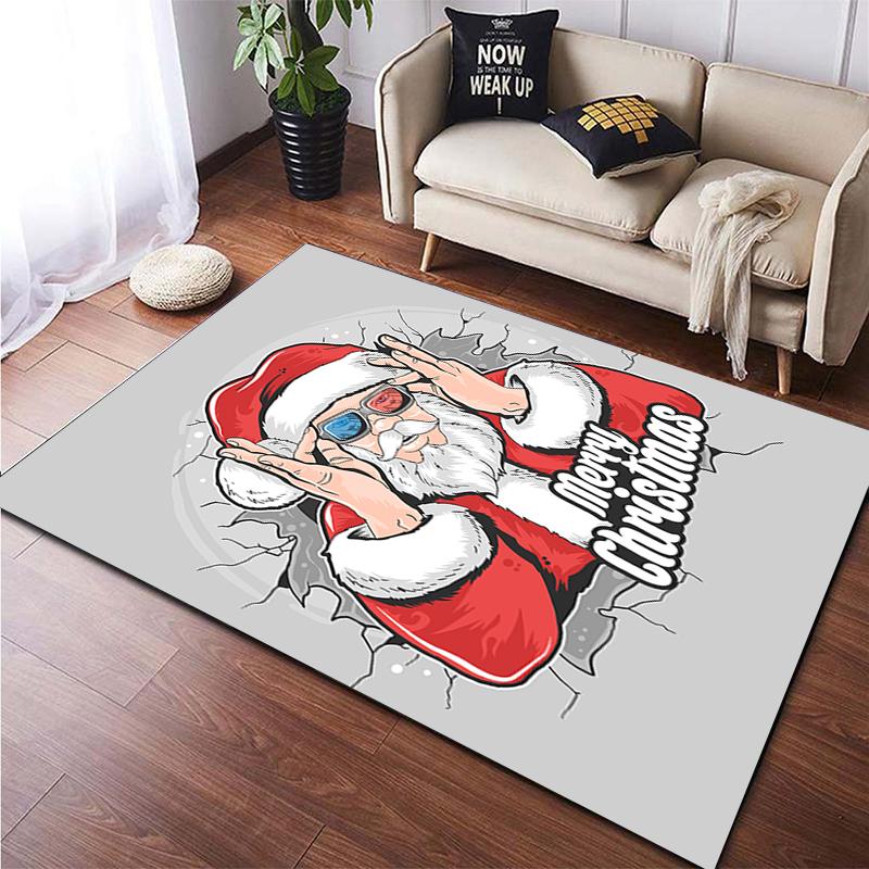 Christmas HD Printed Area Large Rug ,Carpet for Living Room Bedroom Sofa Decoration, Non-slip Floor Mats Dropshipping Alfombras