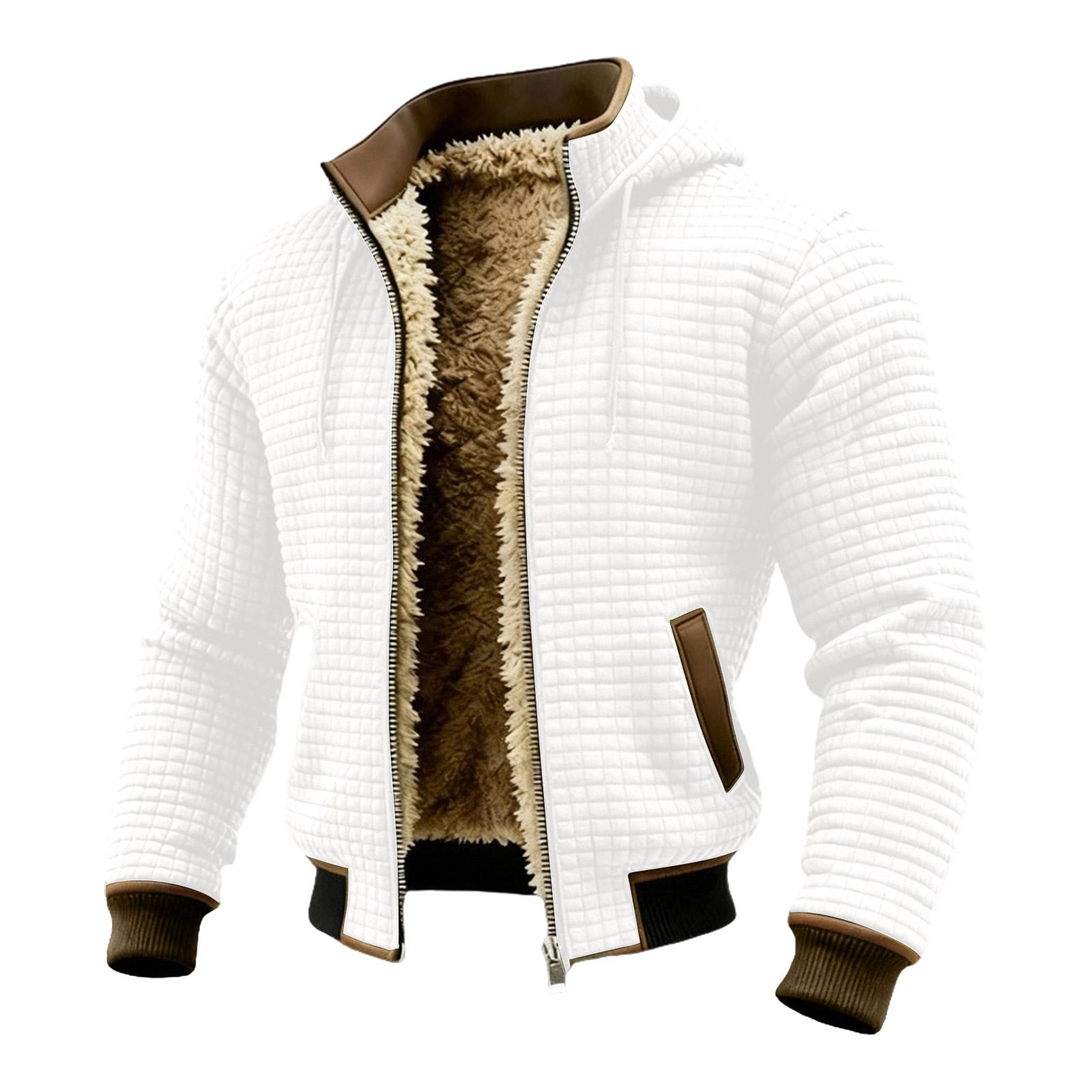 Men`s Retro Knit Hooded Color Winter