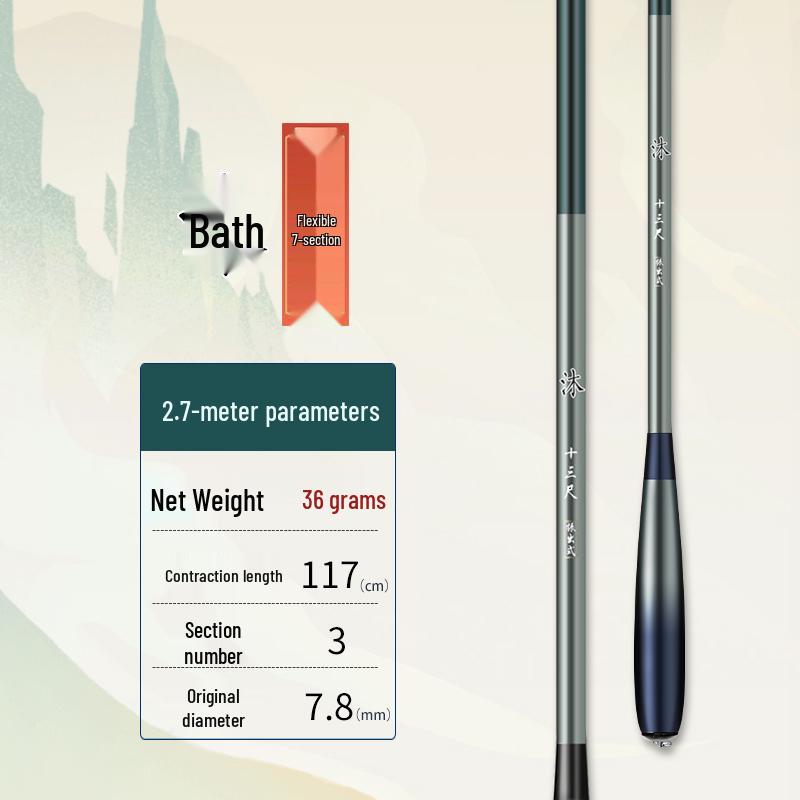 

Ультралегкое композитное удилище для ловли карася, 4,5 м