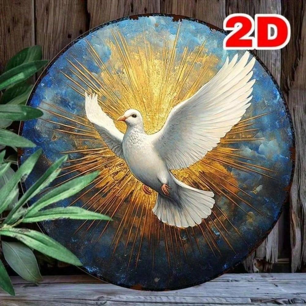 Metal Wall Art Holy Spirit Aluminum Sign Religious Tin Poster Home Church Decor 1PC