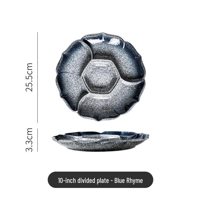 Deou Sternenmuster Japanische Keramik Vierfache Servierplatte