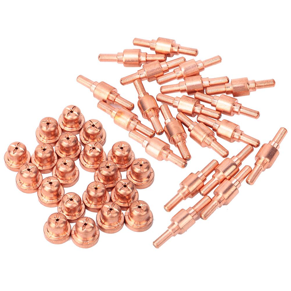 40pcs Cutter Consumables Electrode Nozzle Tip for PT31 LGK40 Torch