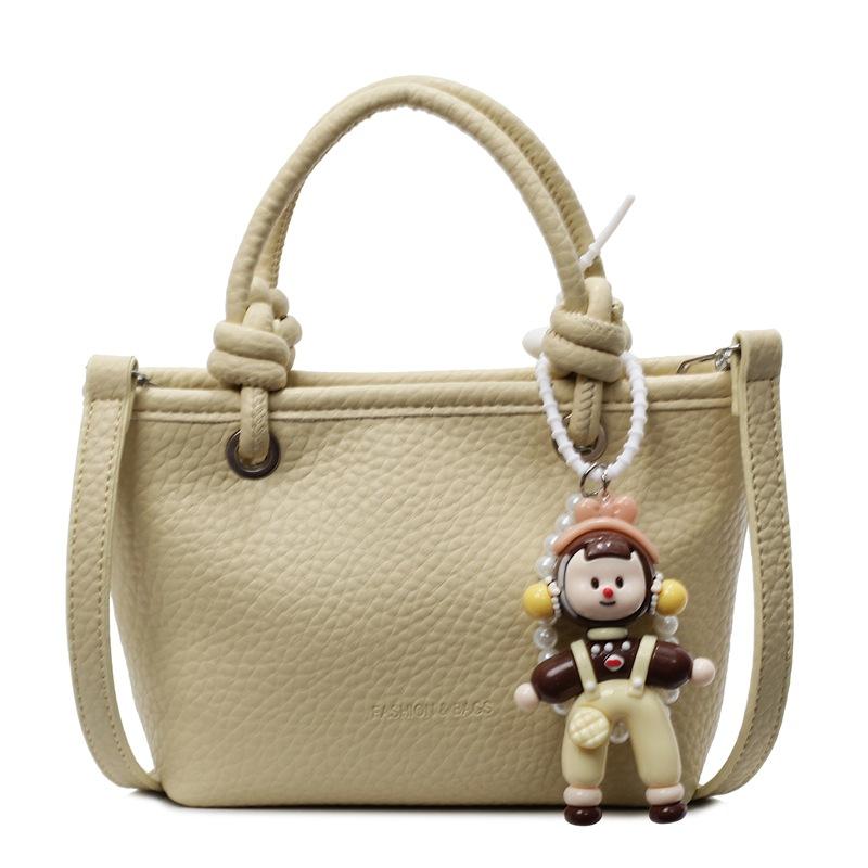 This Year's Hot Sale Korean Fashion Simple Style Lychee Pattern Portable Bucket Bag High Sense Versatile Temperament Messenger Women's Bag