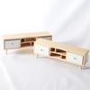 Mini Living Room Wooden Display Cabinet with 2 Drawers Dollhouse TV Stand OB11 Furniture Model