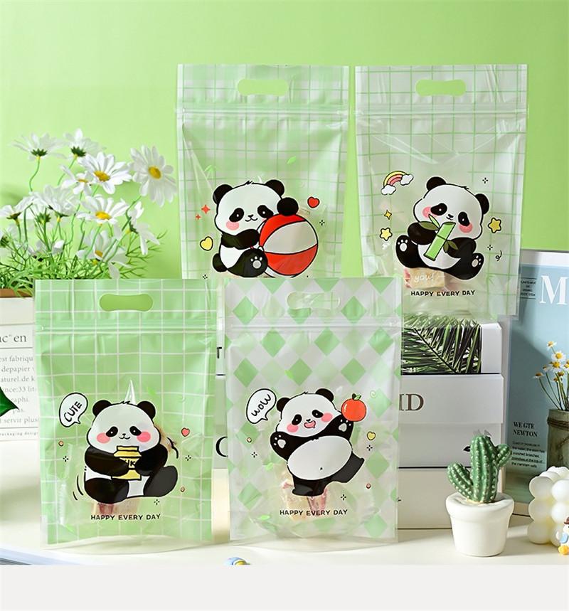 50Pcs Cartoon Animal Plastic Bags Snowflake Crisp Cookies Nougat Portable Ziplock Self Sealing Party Gift Packaging