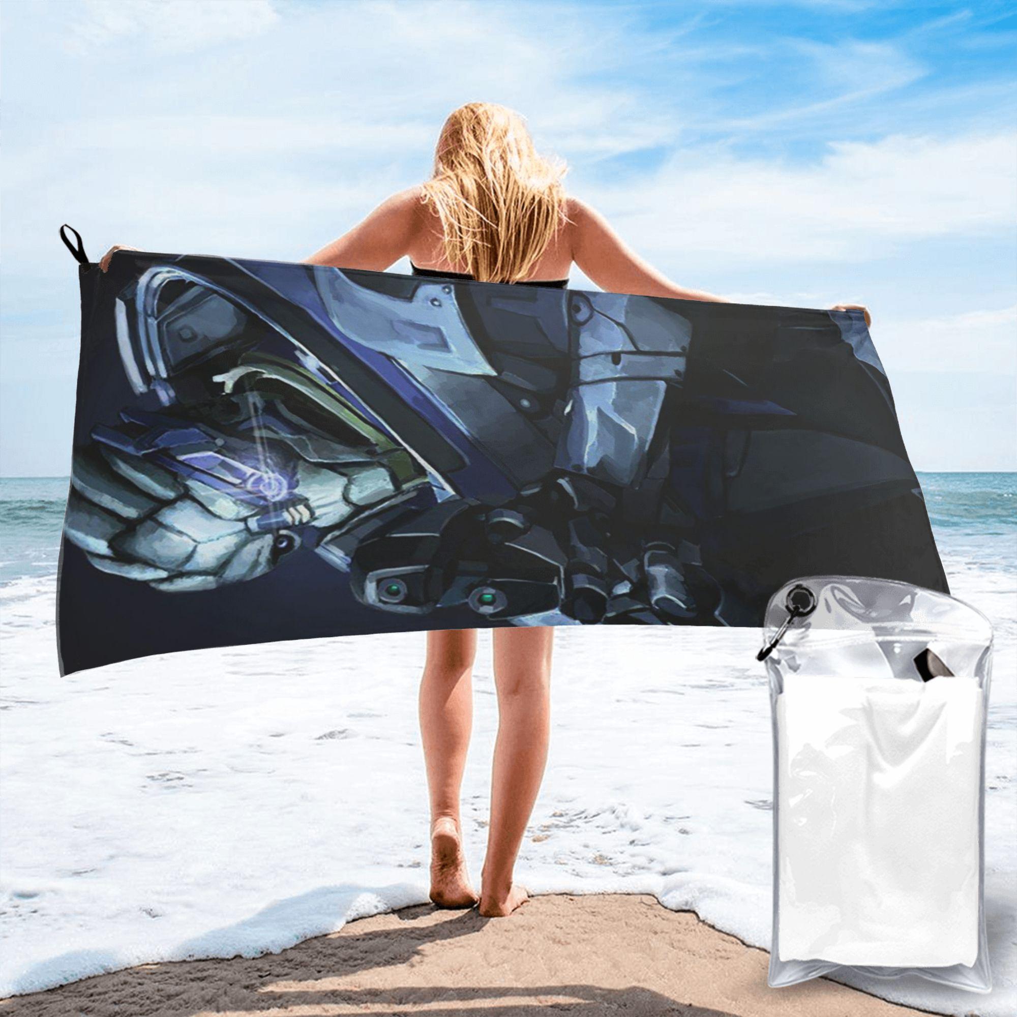 

Garrus Vakarian Mass Effect Video Game Video Game Meme Space Beach Towel Microfiber Quick Dry Absorbent Quick Towels For Pool W40*H60(CM)