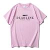 Korean Band Fashion Print Cotton T Shirt BLACK and PINK WORLD TOUR DEADLINE T-shirt Summer Short Sleeve  Unisex Streetwear