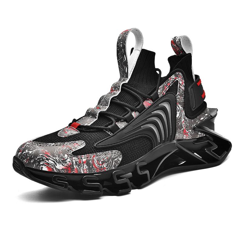 Pánské tenisky Létající Tkané Ležérní Sportovní Všestranné Pánské boty Boty větší velikosti Absorpce TPU Sole Air 46