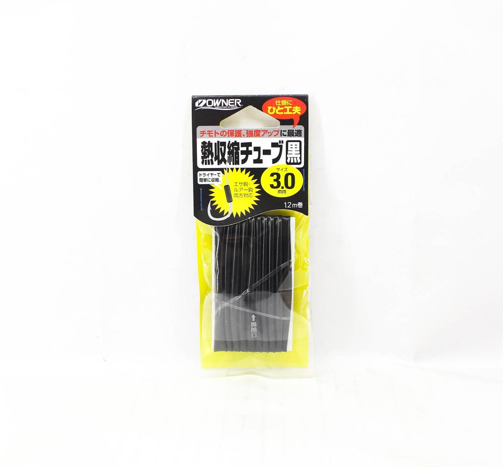 Owner 81219 Schrumpfschlauch, schwarz, Größe 3,0 mm, 1,2 m (8758)