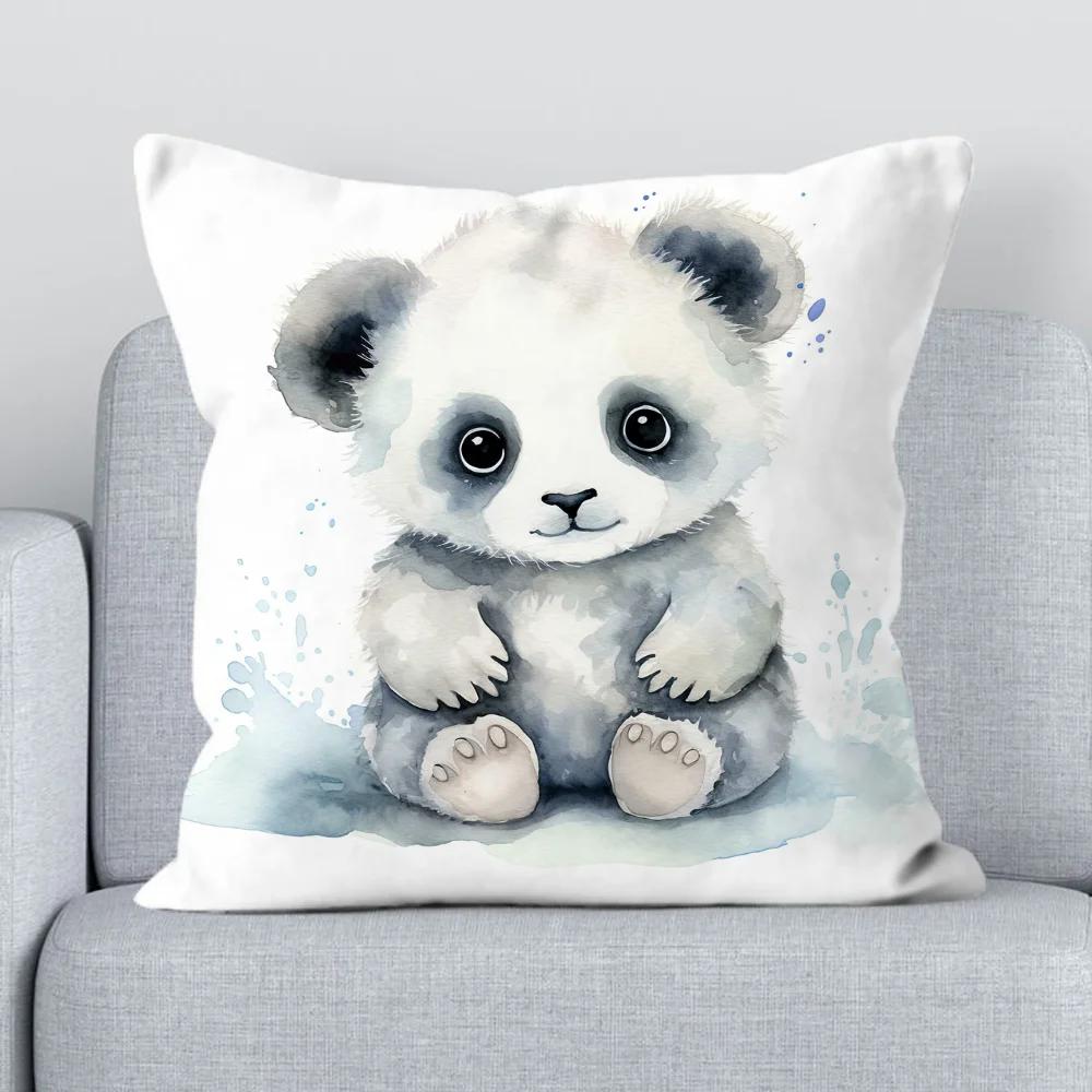 Pillowcase Panda Impact Pillow Cases for Bed Sofa Cushion Cover x Fall Decor Decorative Pillowcases x Duplex Printing