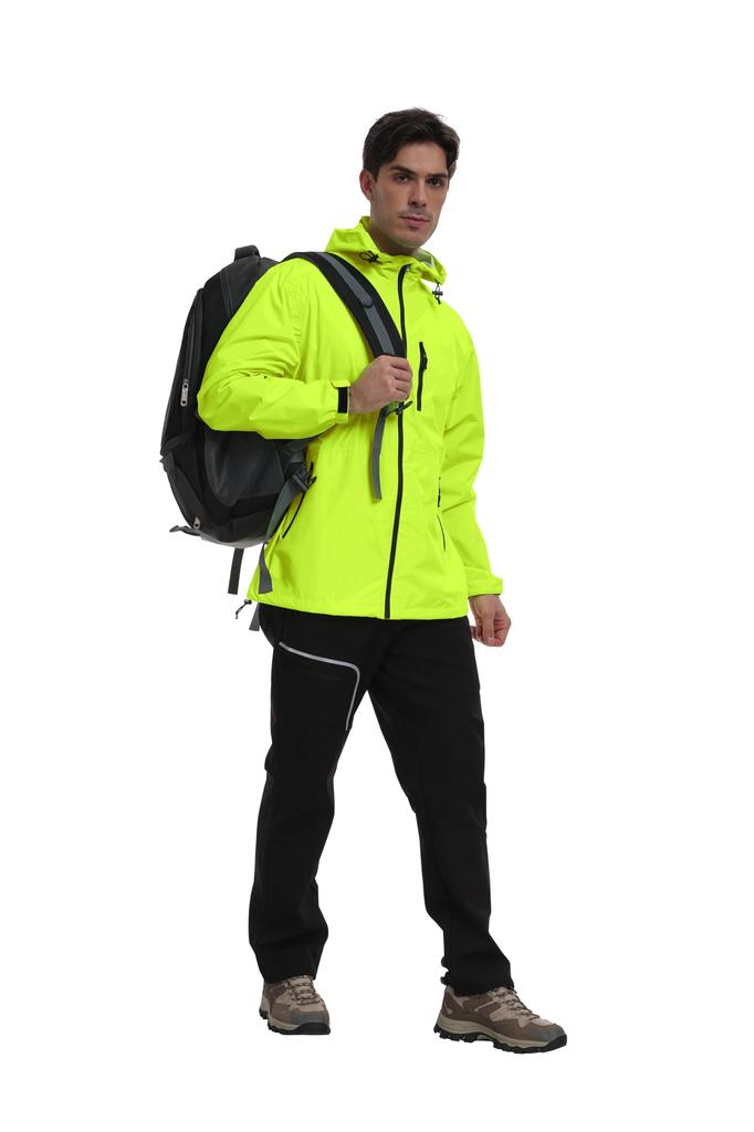 MoFiz Lightweight Raincoat for Outdoor Commuting To or Commuting Men's Raincoat, Waterproof, Water-Repellent, Breathable, Windproof, Workwear,