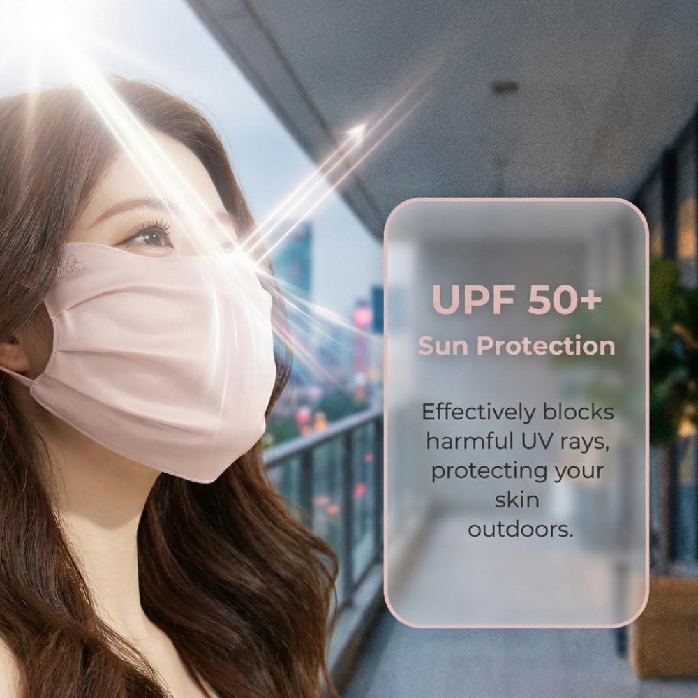 Ice Silk Satin Face Mask for Women UV Blocking Outdoor Masks Soft Half Face Cover  for Outdoor