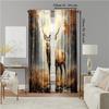 Set Of 2 Versatile Polyester Transparent Curtains Home Decoration Feet Elk Use Bedrooms Living Rooms Curtain Perfect For Great Room
