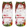 Casual Work Business Socks 3D Christmas Santa Elk Printing Medium Sports Socks