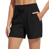 Pantaloncini Sportivi Casual Colorati Estivi Larghi da Donna a Vita Alta per la Corsa con Tasche