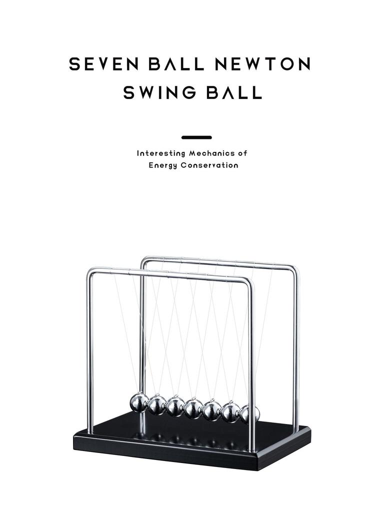 Klasická Newtonova houpačka: Fyzikální setrvačné kyvadlo pro úlevu od stresu a vzdělávací dárek