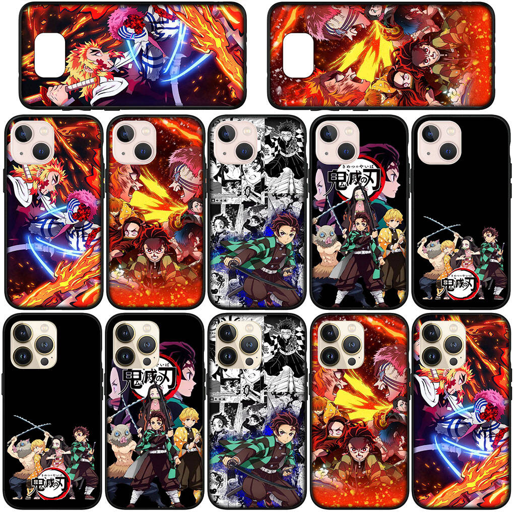 Phone Case for iPhone 17 16 15 Plus Huawei P30 P20 Lite Redmi Note 14 12 11 13 Pro Max OPPO A60 A80 A40 A18 Kamado Tanjirou Demon Slayer Cartoon Cover