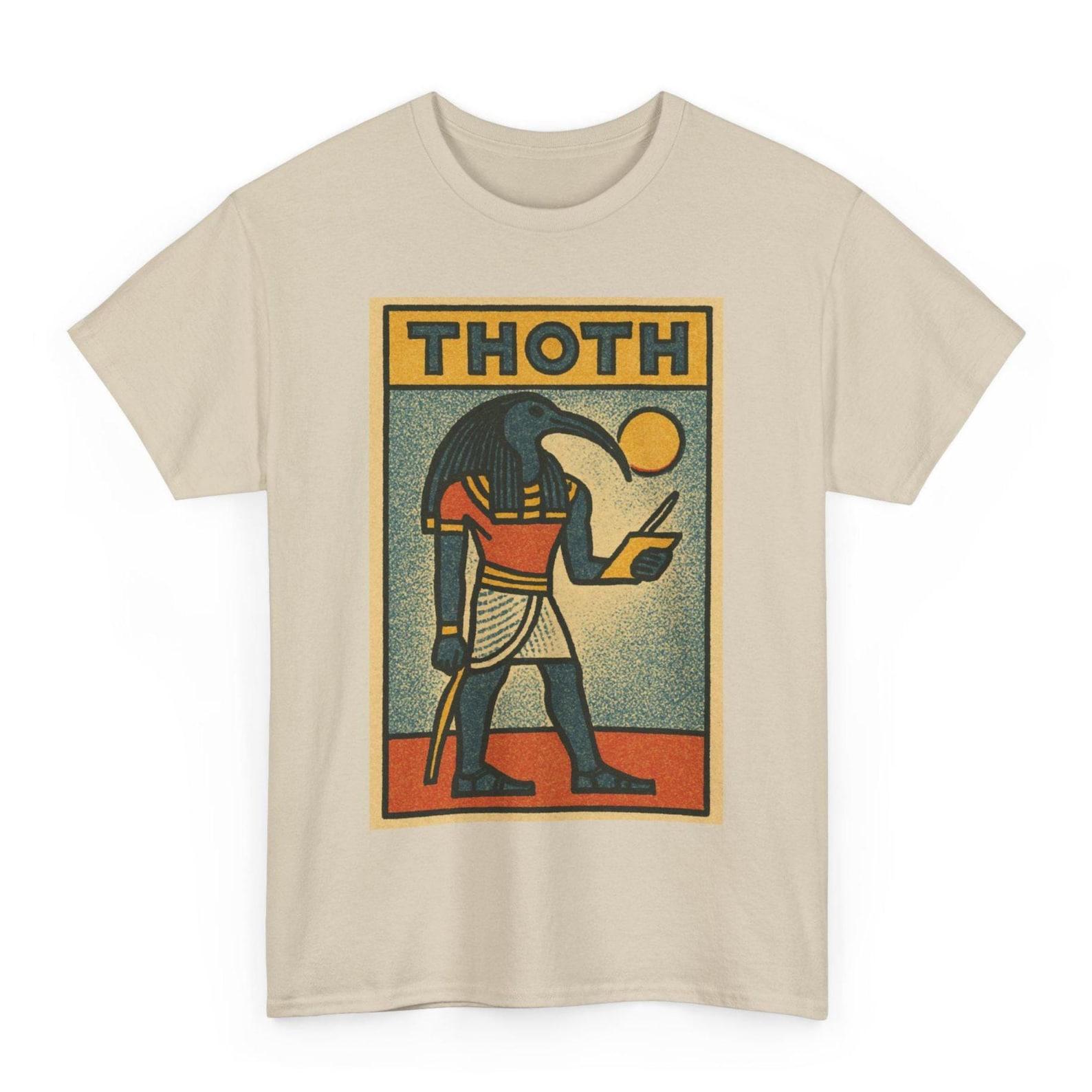 Thoth Retro Comic T-Shirt: Vintage Egyptian God Graphic Tee 2XL