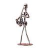 Musical Man Statue, Iron Wires and Screws Statue Home Decor, Musician Tabletop Figurine Desk Decoration for Bookshelf