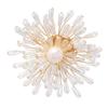 Premium Handmade Crystal Snowflake Brooch Natural Freshwater Pearl High-end Femininity Elegant Brooch Luxury Pin