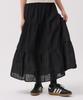 AWESOME STUDIO Cotton Tiered Long Skirt White